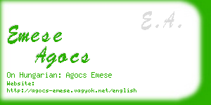 emese agocs business card